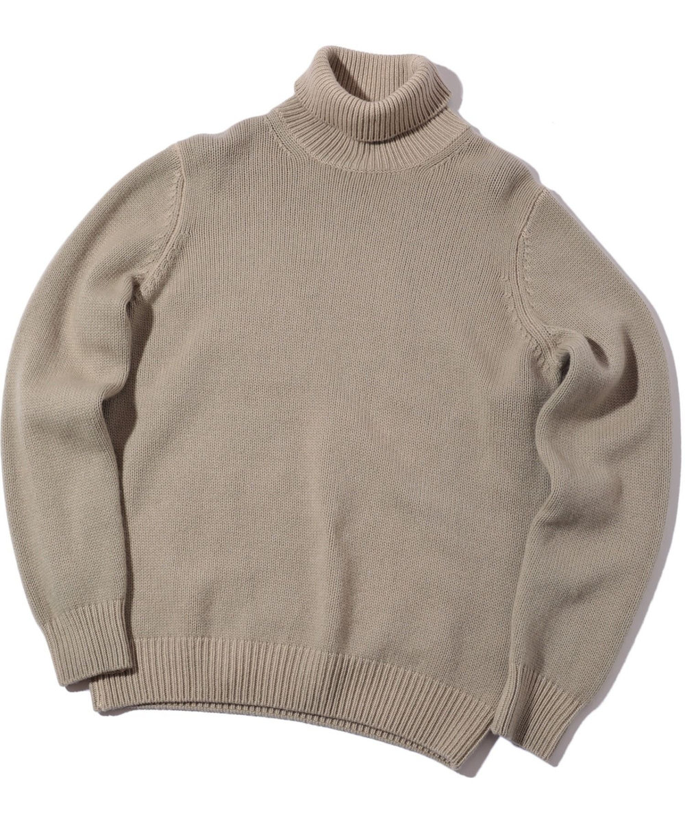 MEN'S BIGI 【FILIPPO DE LAURENTIIS】5Gタートルネックニット ベージュ