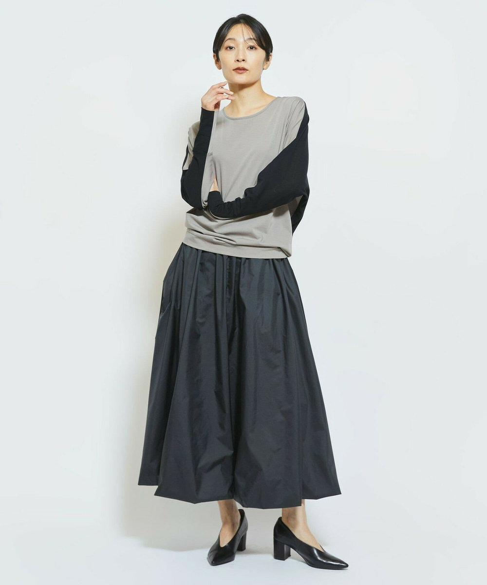 MOGA Collection MOGA Collection フレスカジャージードルマンスリーブカットソー グレイッシュベージュ