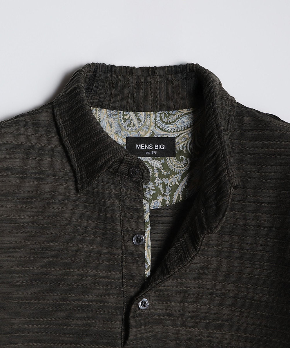 MEN'S BIGI 【WEB限定】スラブタック天竺素材ポロシャツ＜吸水速乾＞ グリーン