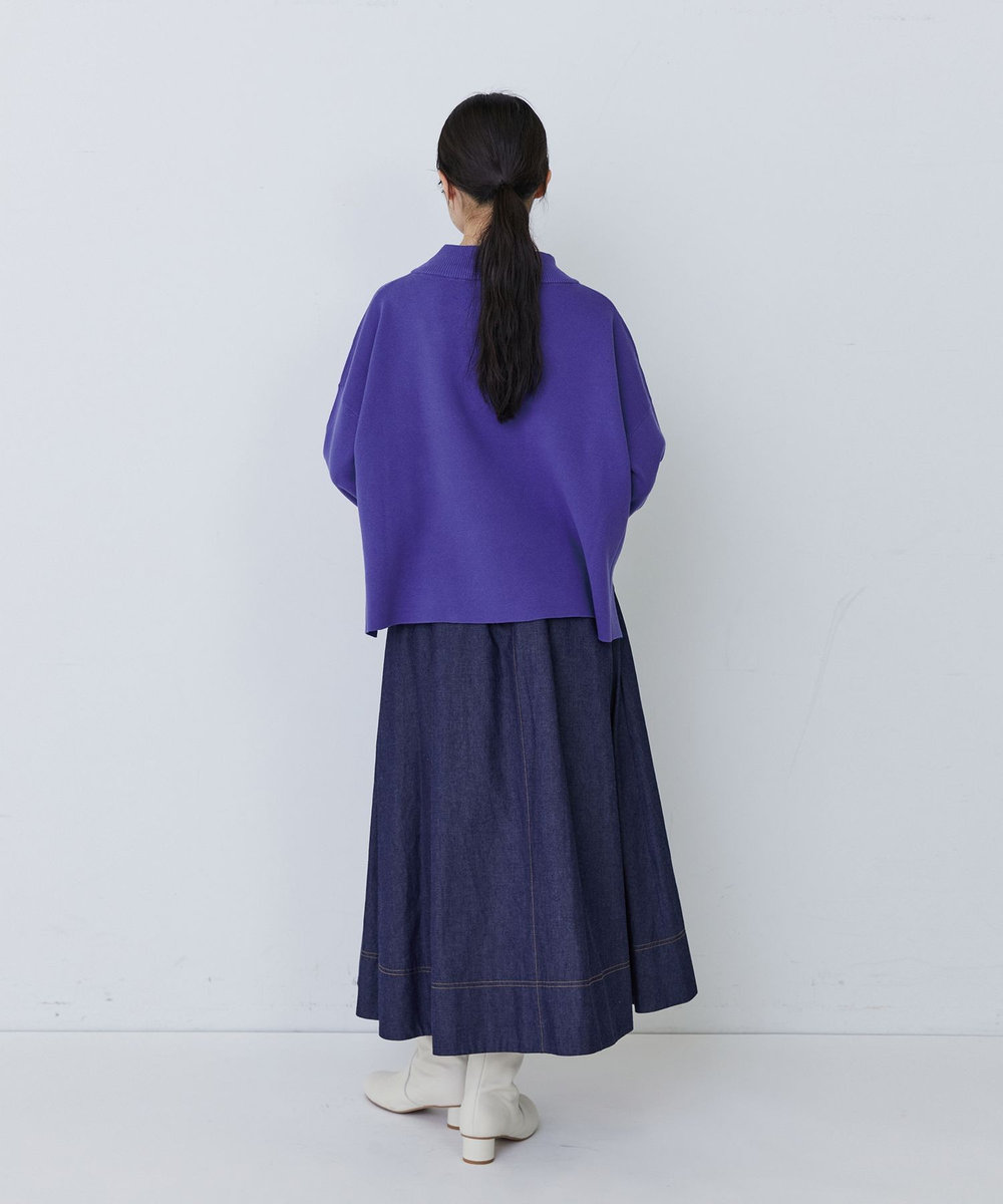 congés payés ADIEU TRISTESSE ミラノリブモックネックニットプルオーバー パープル