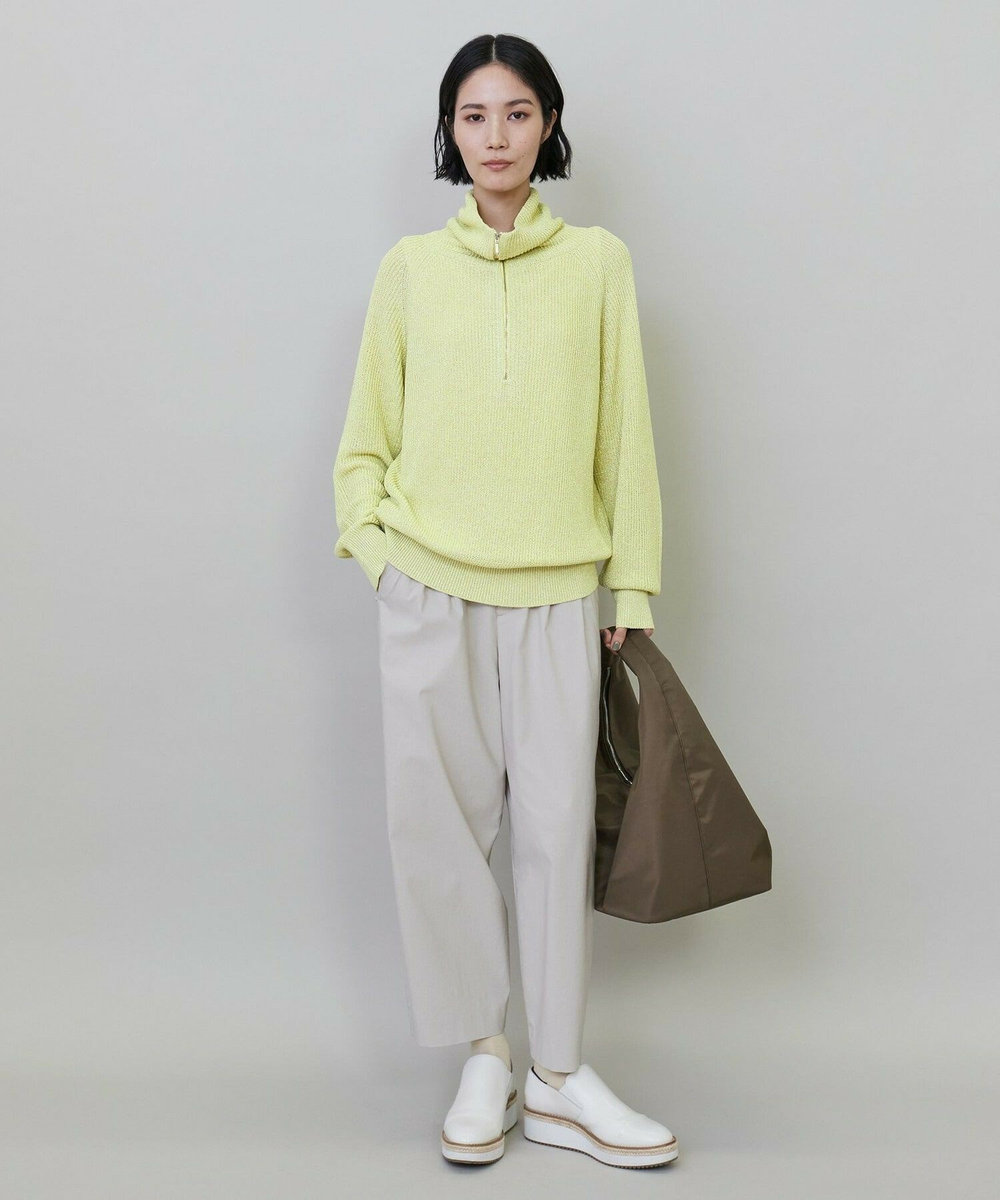 L'EQUIPE ラメハーフZIPニット イエロー