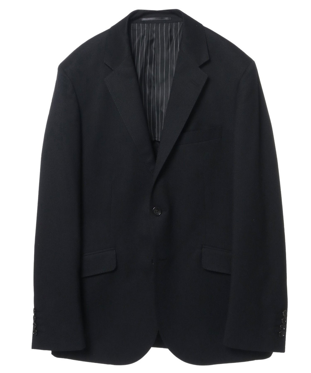 MEN'S BIGI シェブロンジャカードスーツセットアップ＜同素材ベストあり＞ ブラック