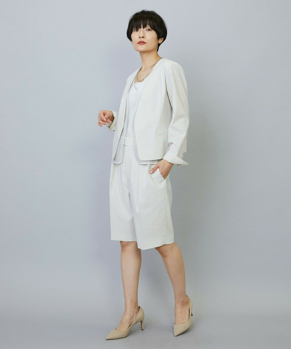 MOGA スタイリスト戸野塚かおるコラボ ドライリネンストレッチショートパンツ キナリ