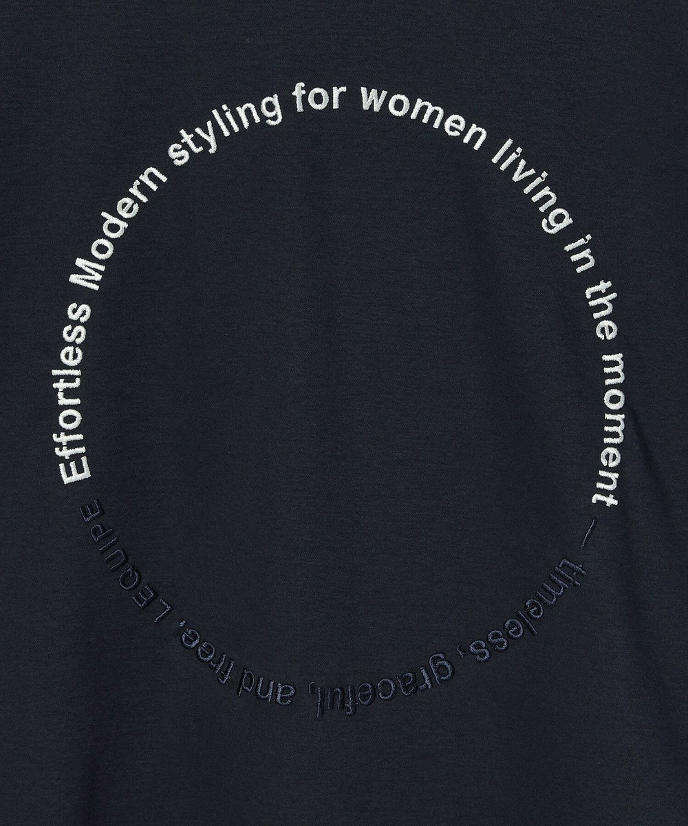 L'EQUIPE サークル刺繍Tシャツ ネイビー