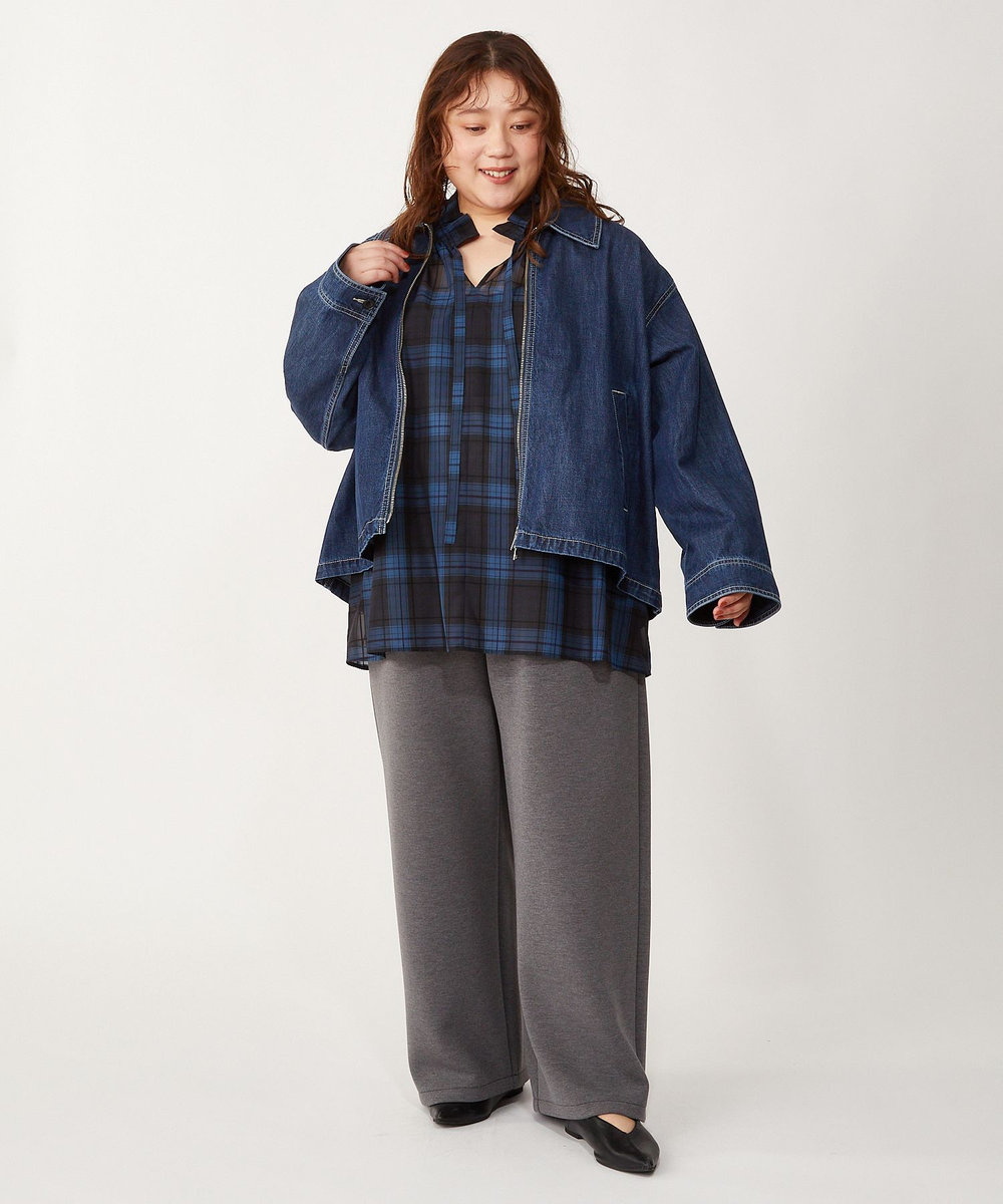 feerique Lサイズ（大きいサイズ） 【大きいサイズ】feerique ダンボールパンツ トップグレー