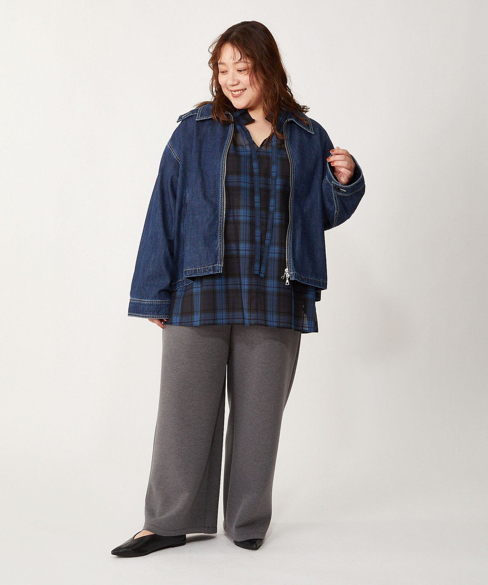 feerique Lサイズ（大きいサイズ） 【大きいサイズ】feerique ダンボールパンツ トップグレー