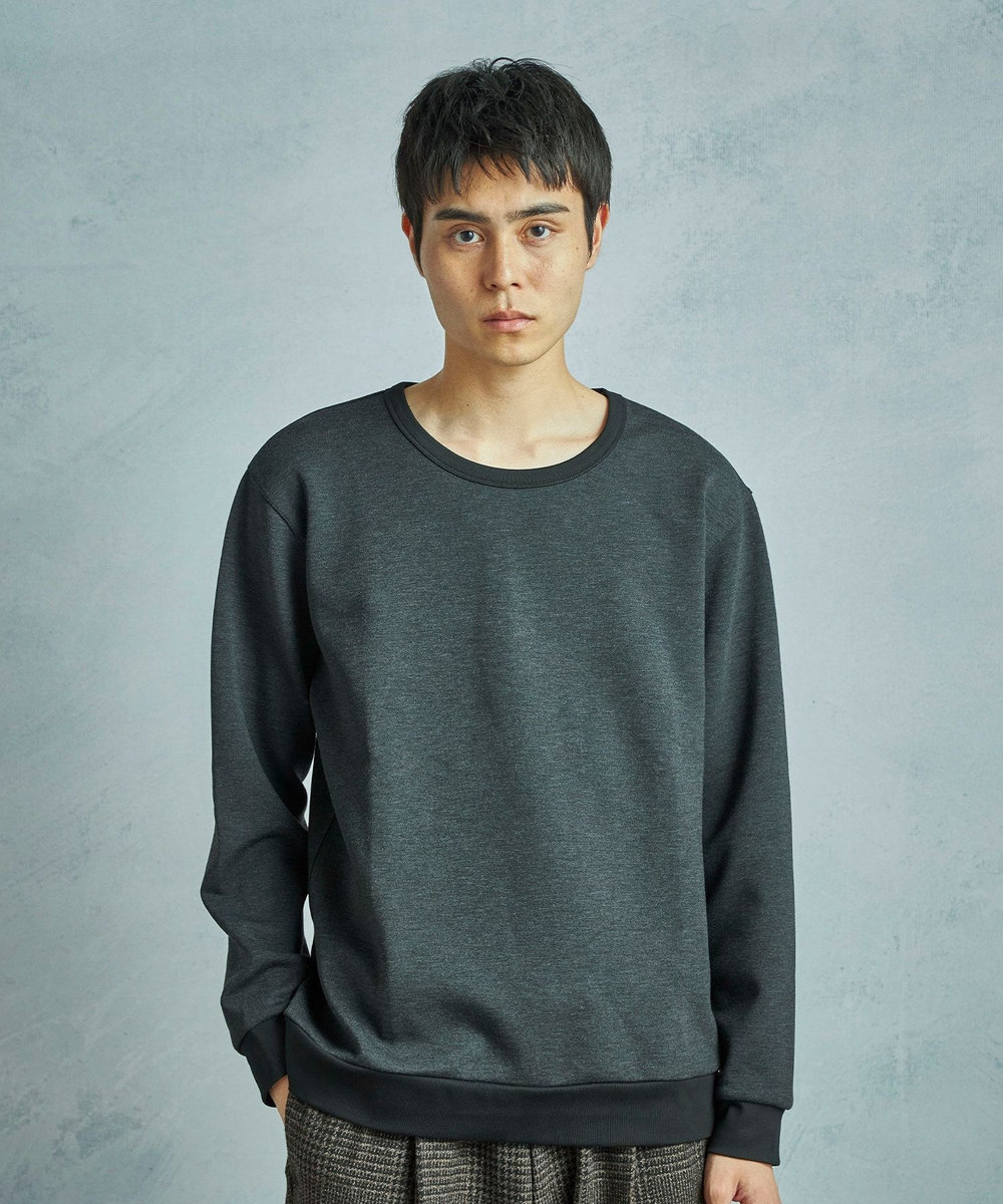 MEN'S BIGI ライトダンボールスウェットロングTシャツ チャコールグレー