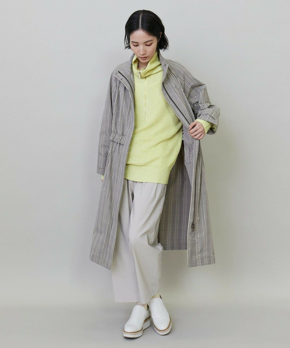 L'EQUIPE ラメハーフZIPニット イエロー