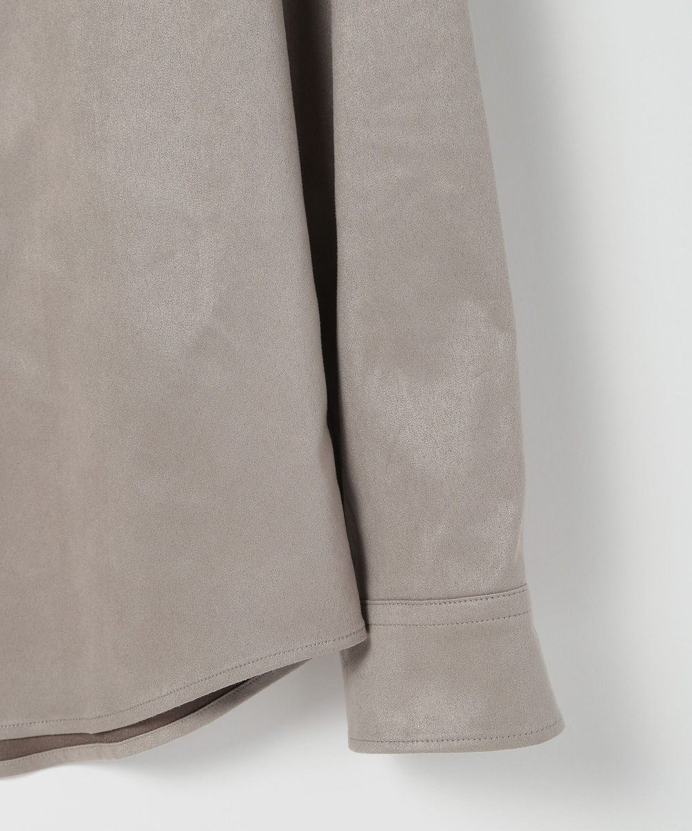MEN'S BIGI コマスエードストレッチシャツ ライトグレー