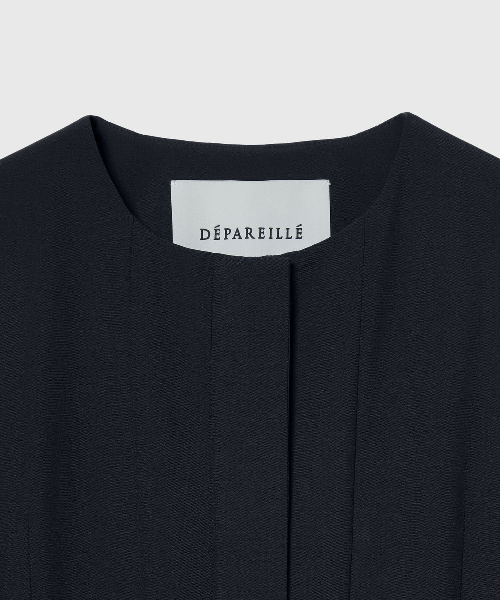 DÉPAREILLÉ TROPICAL WOOL DRESS / トロピカルウールドレス ネイビー