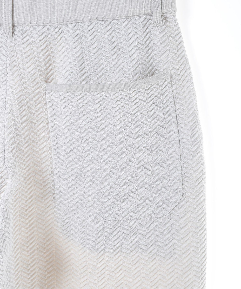 MEN'S BIGI 【ACTIVE TAILOR】ヘリンボーンニットパンツ オフホワイト