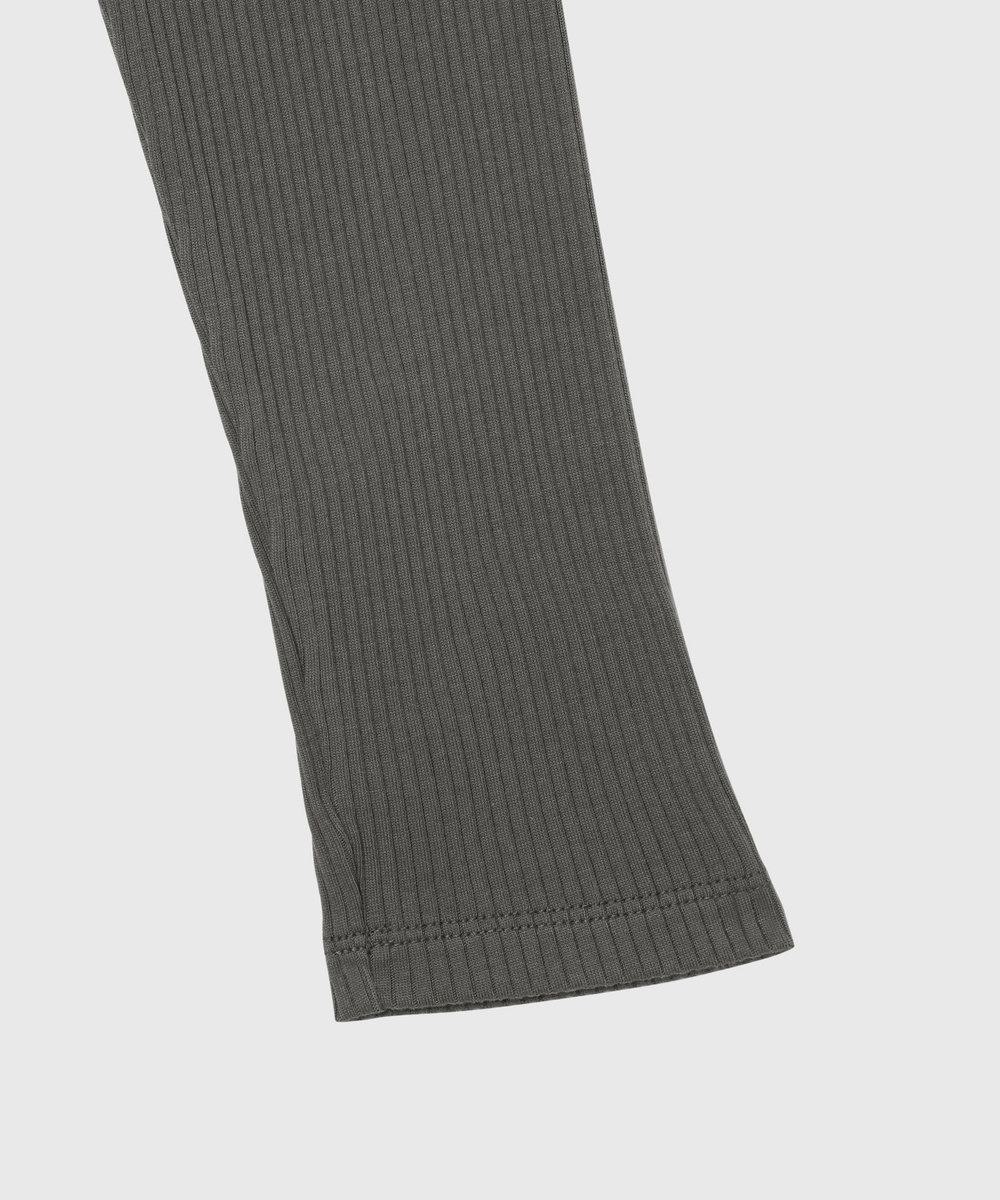 DÉPAREILLÉ ORGANIC COTTON RIB HENRY NECK / オーガニックコットンリブヘンリーネック チャコールグレー