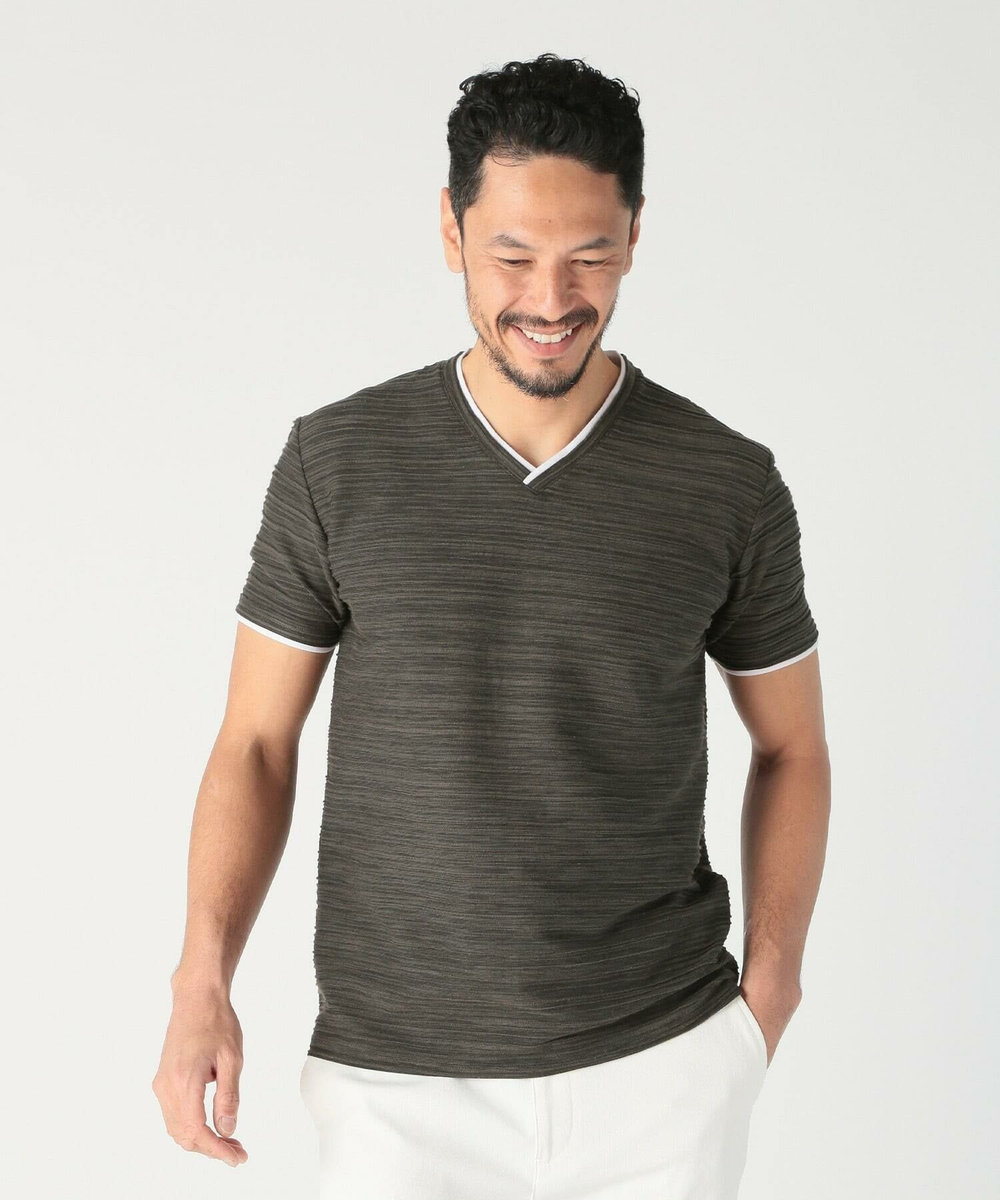 MEN'S BIGI スラブタック天竺素材Tシャツ＜吸水速乾＞ グリーン