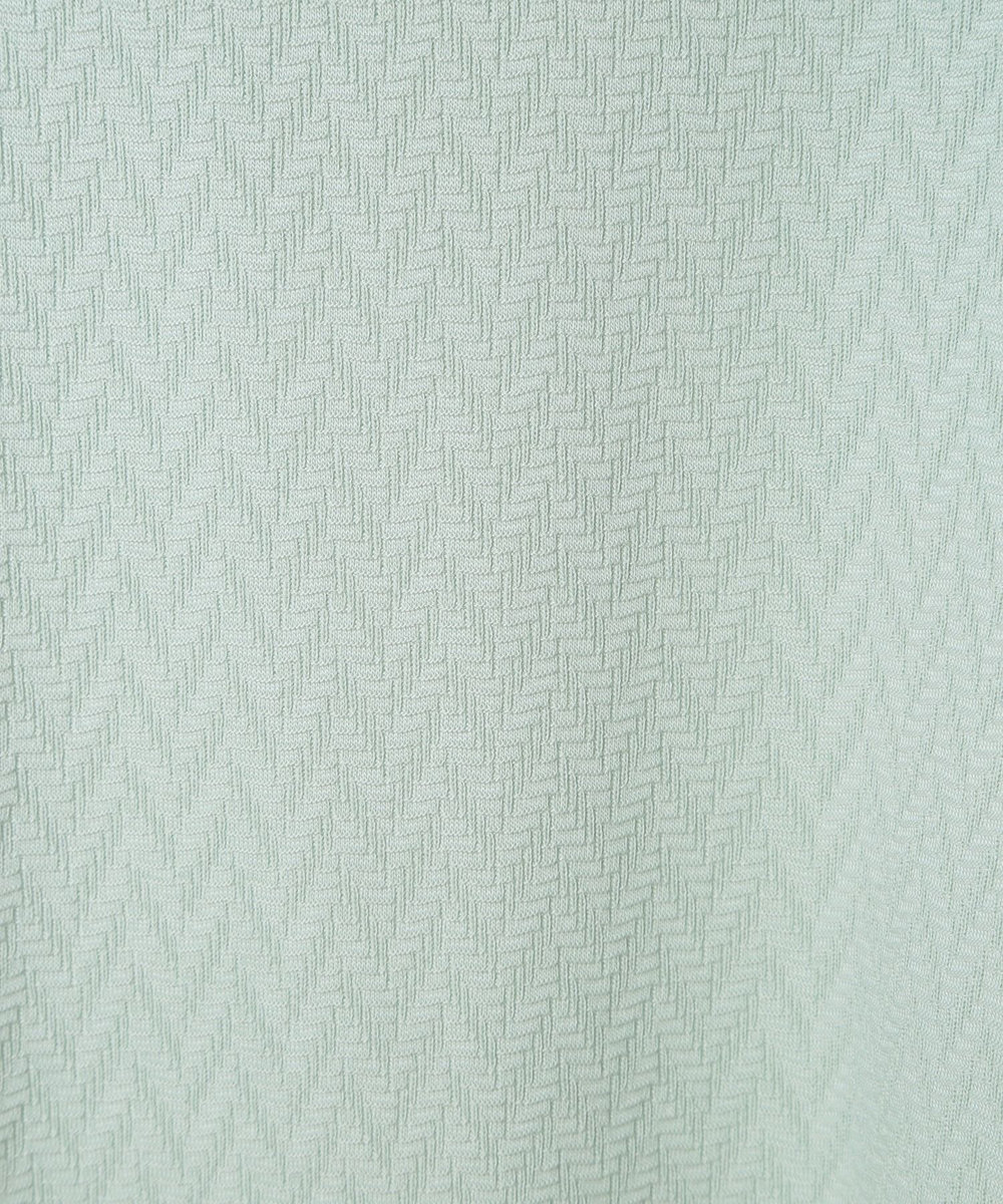 MEN'S BIGI シェブロン柄リンクスジャカードTシャツ<接触冷感><抗菌防臭> グリーン