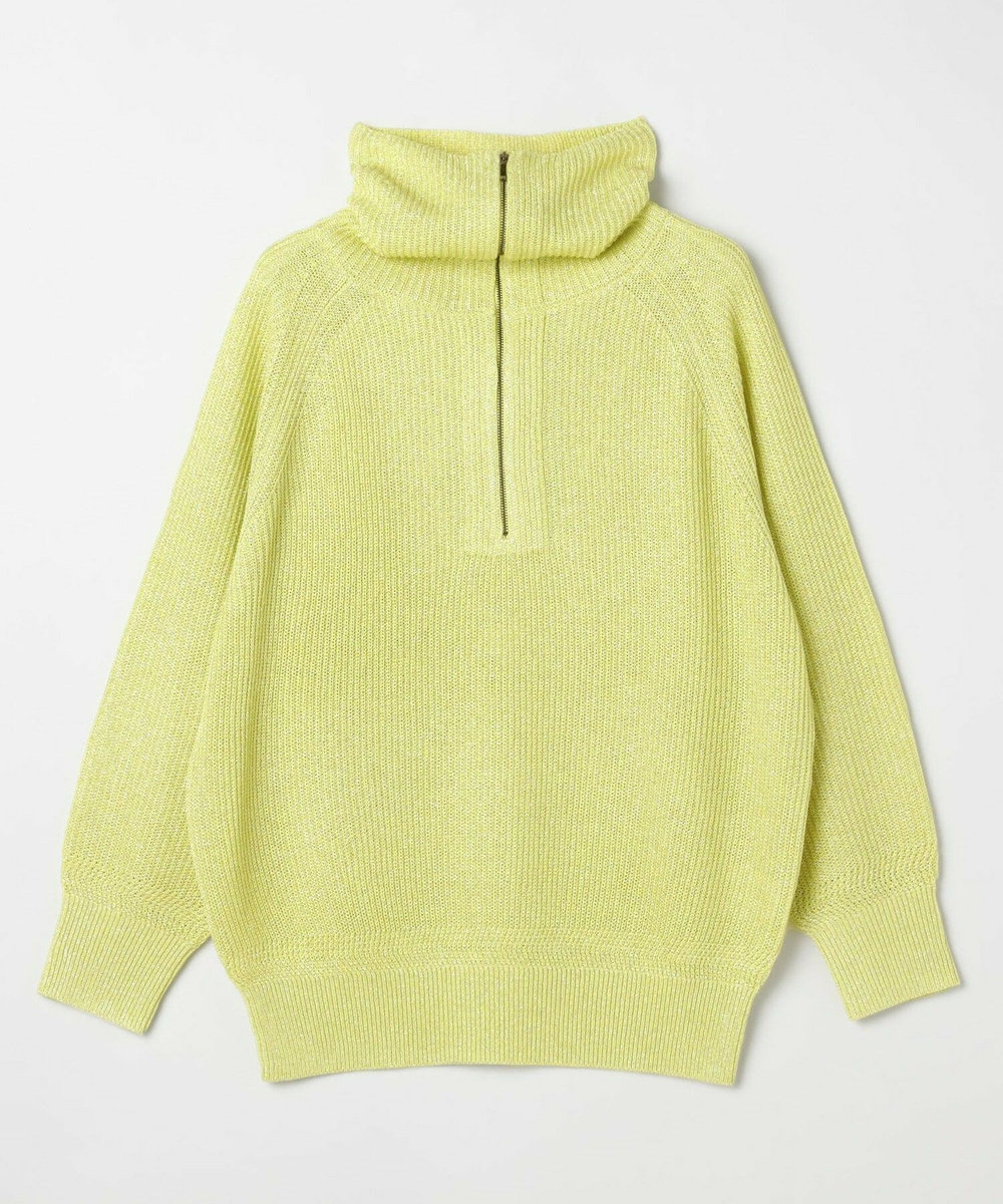 L'EQUIPE ラメハーフZIPニット イエロー