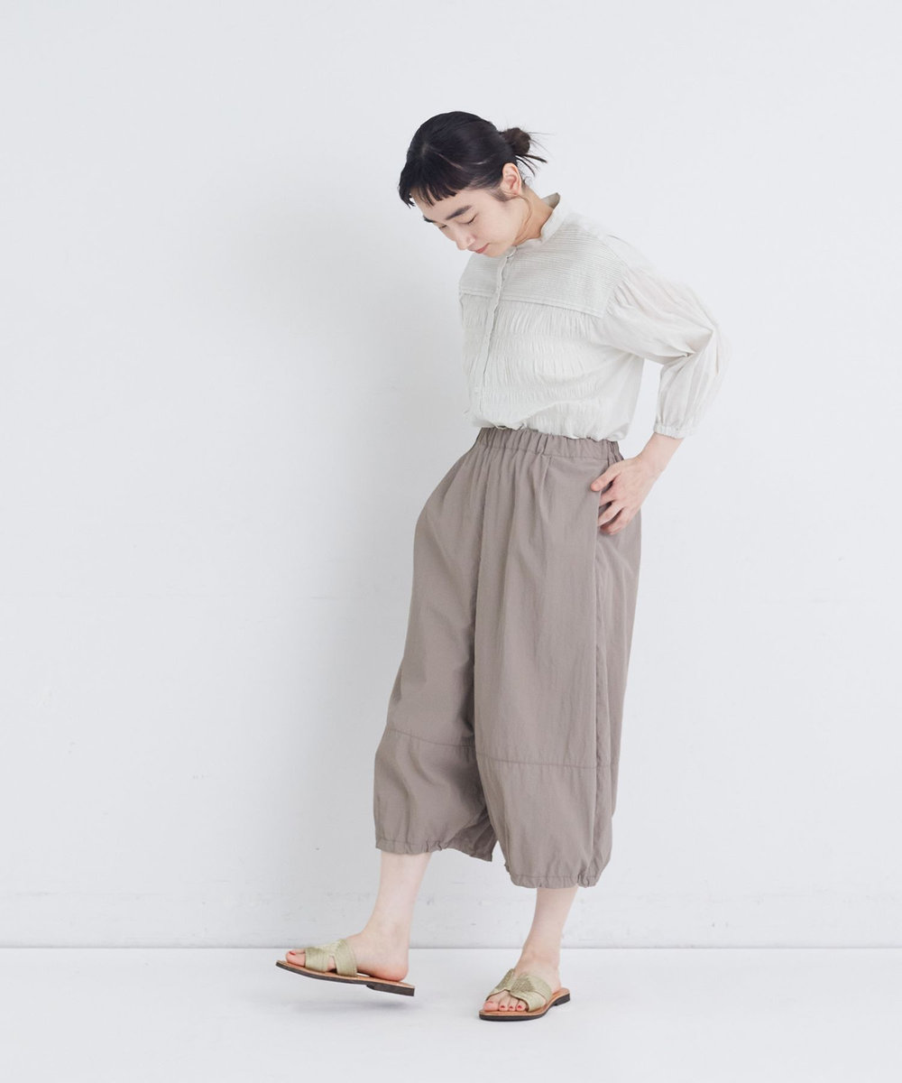 congés payés ADIEU TRISTESSE 【FAVE】ナイロンワイドサルエルパンツ モカ