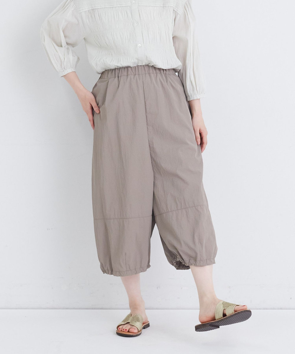 congés payés ADIEU TRISTESSE 【FAVE】ナイロンワイドサルエルパンツ モカ