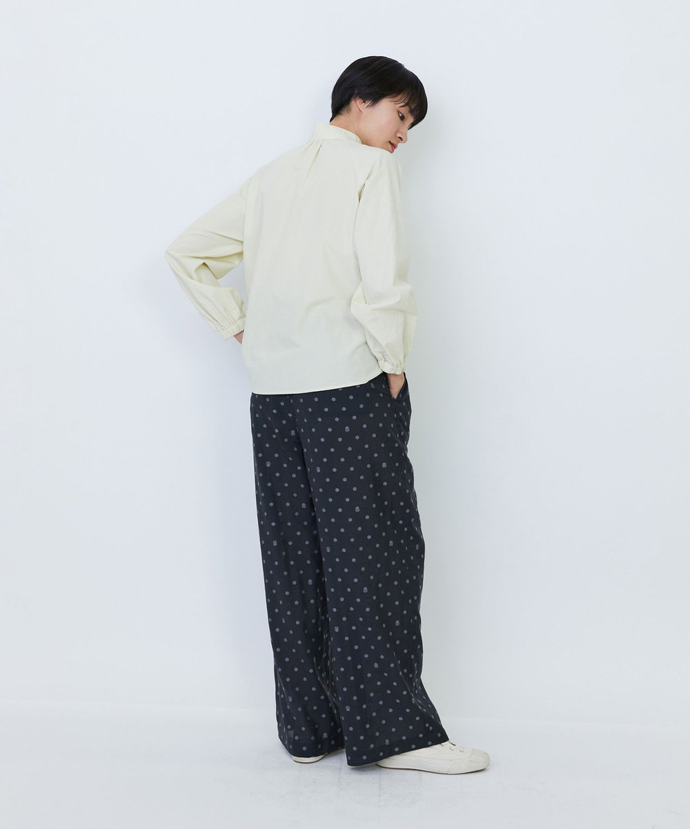 LOISIR デザインカラーブラウス ライム