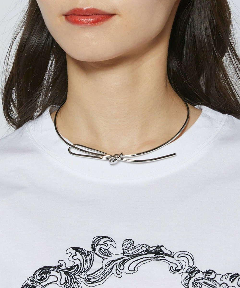 L'EQUIPE ［eclat 2026年5月号掲載商品］リボンネックレス シルバー