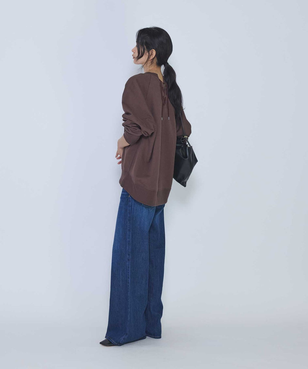 1er Arrondissement 【WEB限定カラーあり】＜SOLto (ソルト)＞レースアップスウェット ブラウン