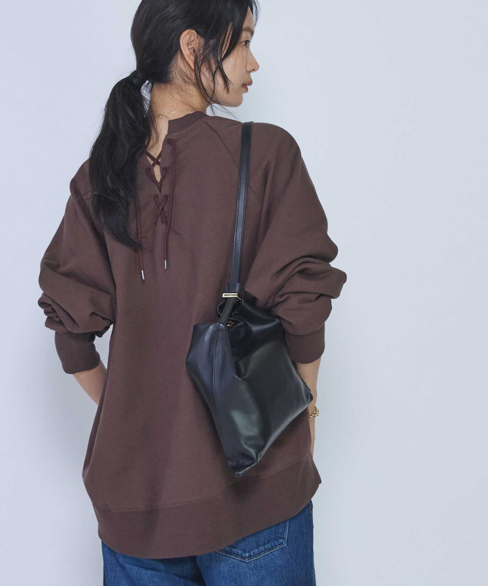 1er Arrondissement 【WEB限定カラーあり】＜SOLto (ソルト)＞レースアップスウェット ブラウン