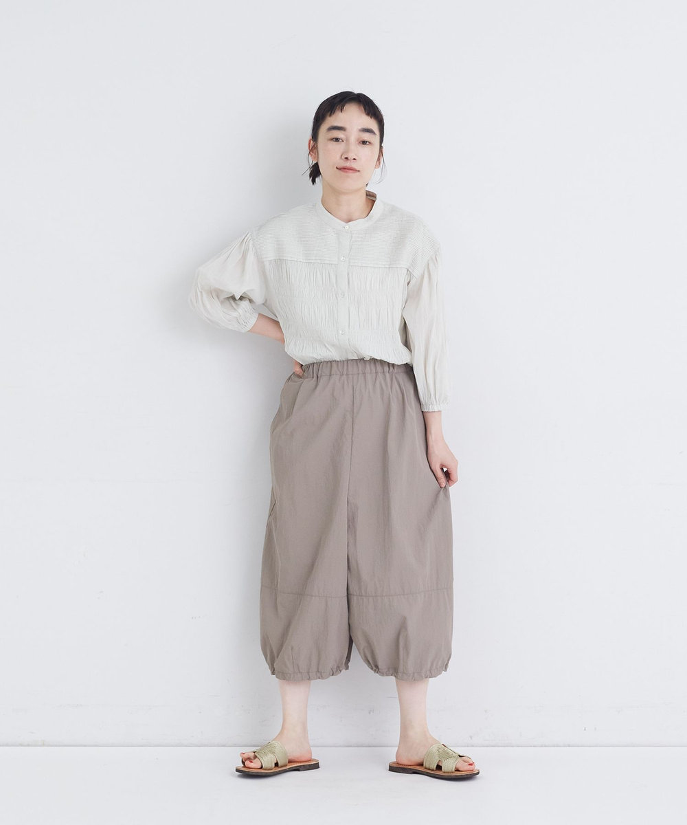 congés payés ADIEU TRISTESSE 【FAVE】ナイロンワイドサルエルパンツ モカ