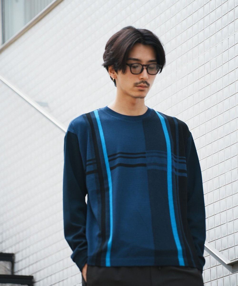 UNION STATION ＊WEB限定 ドッキング キリカエ オーバーロンT ネイビー
