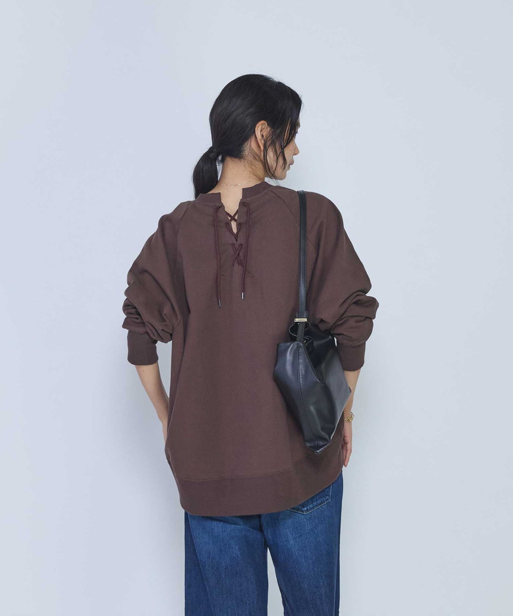 1er Arrondissement 【WEB限定カラーあり】＜SOLto (ソルト)＞レースアップスウェット ブラウン