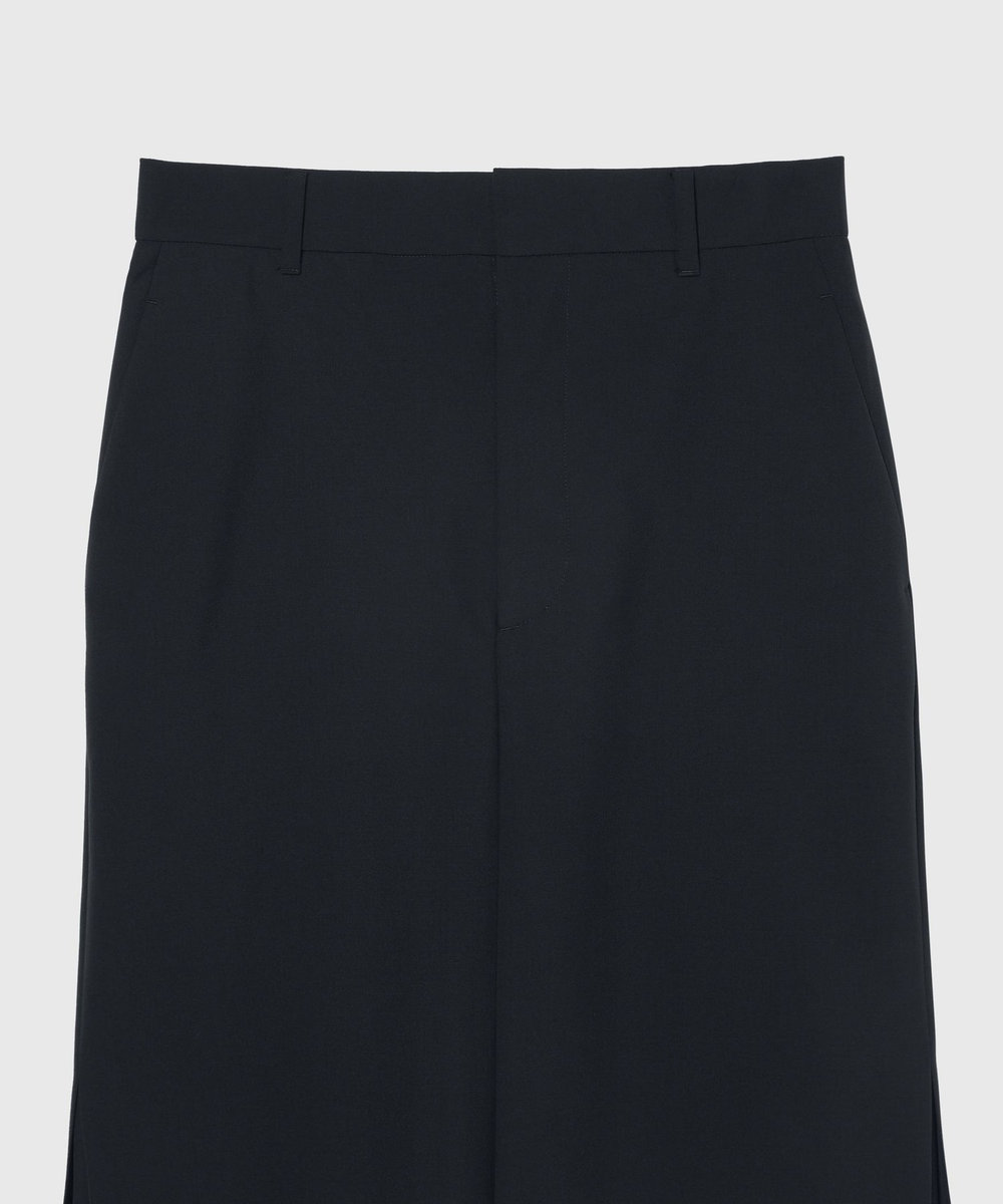 DÉPAREILLÉ TROPICAL WOOL SKIRT / トロピカルウールスカート ネイビー