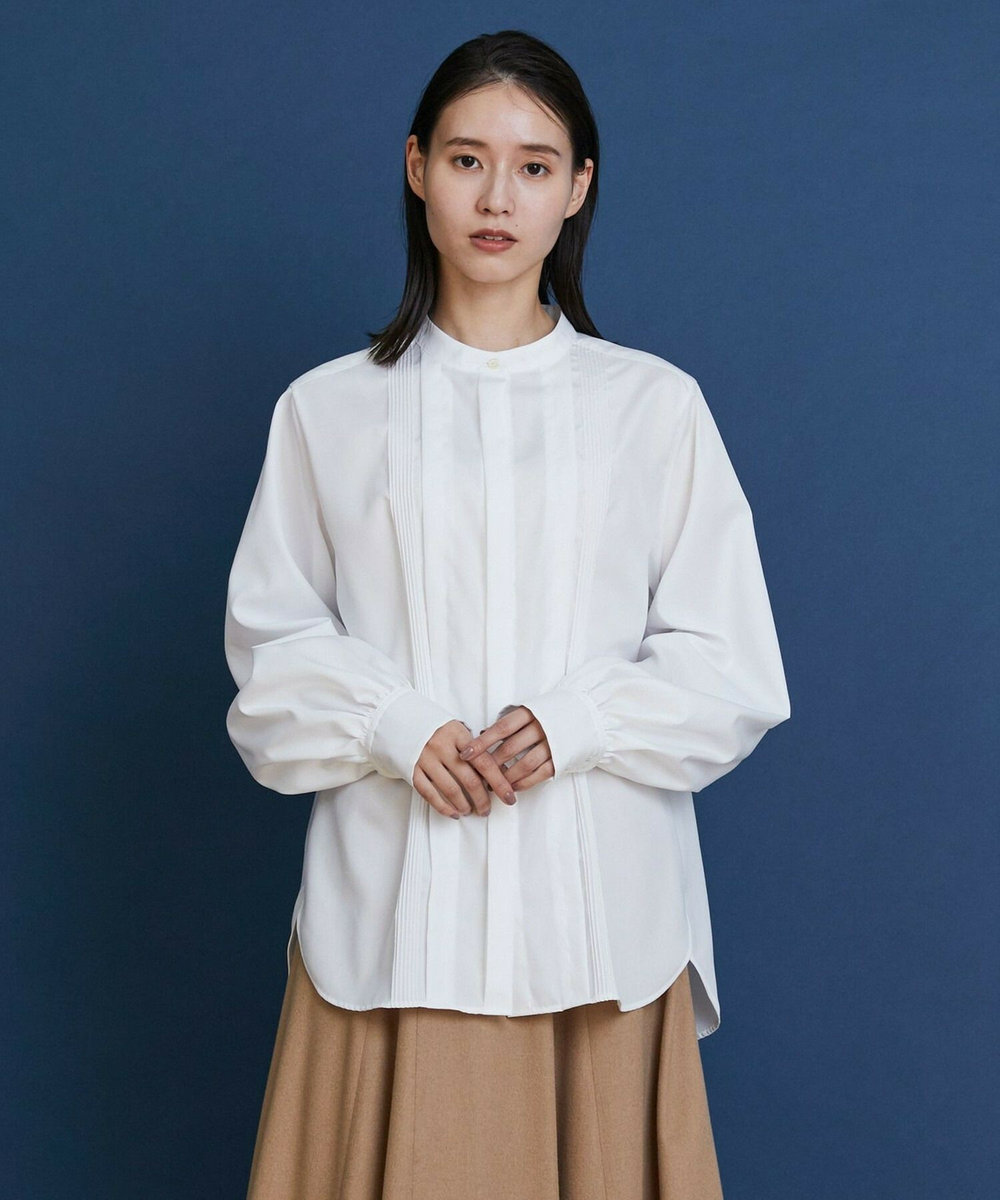 L'EQUIPE COUTURIER スーピマコットンブラウス ホワイト