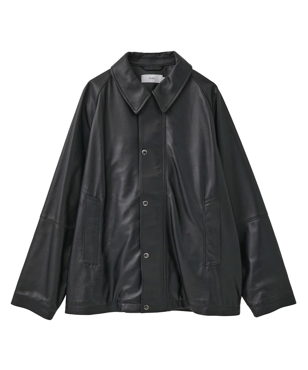MEN'S BIGI シープレザーブルゾン ブラック