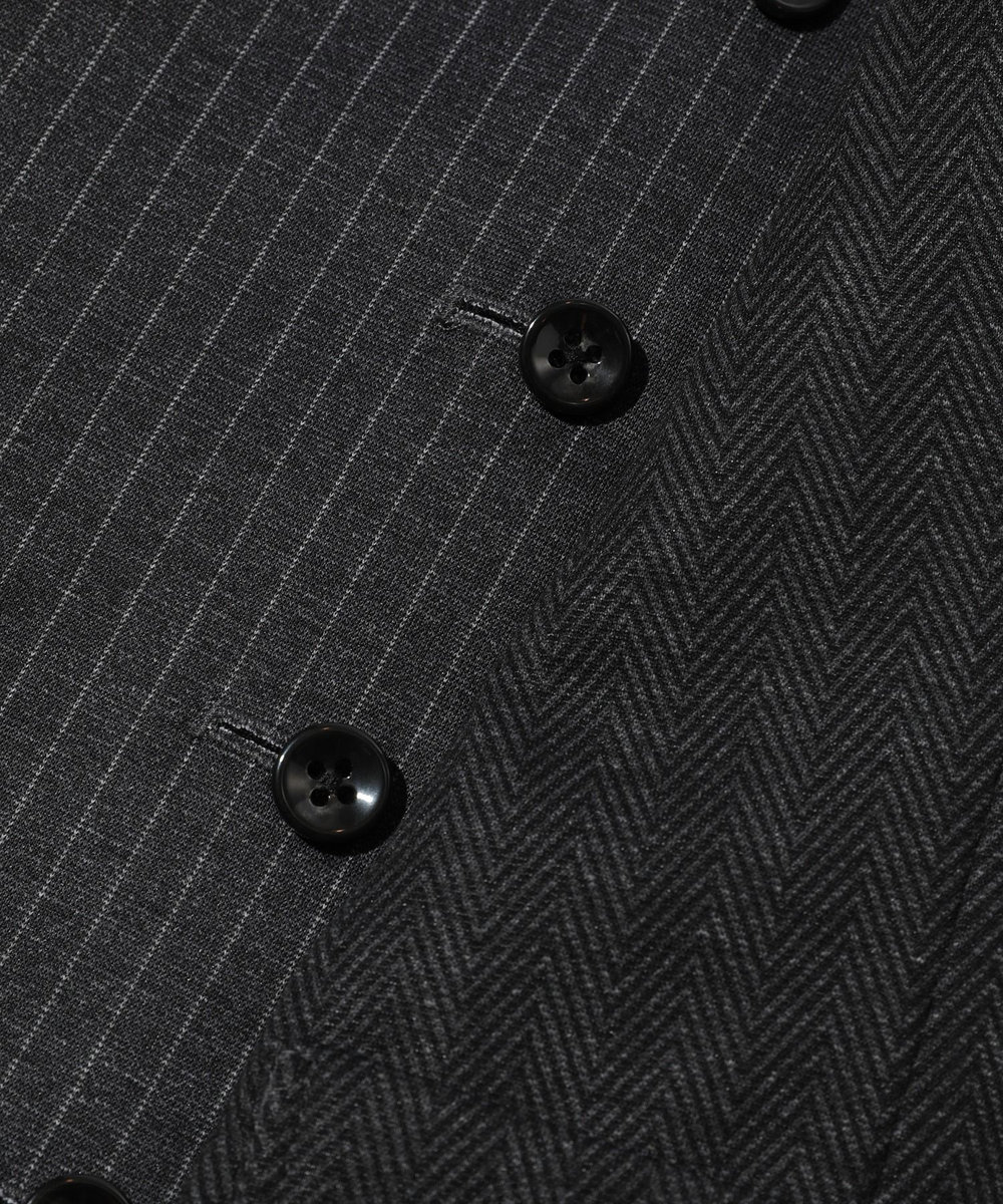 MEN'S BIGI 【ACTIVE TAILOR】エクストラTRジャージプリントベスト＜スリーピース対応＞ グレー