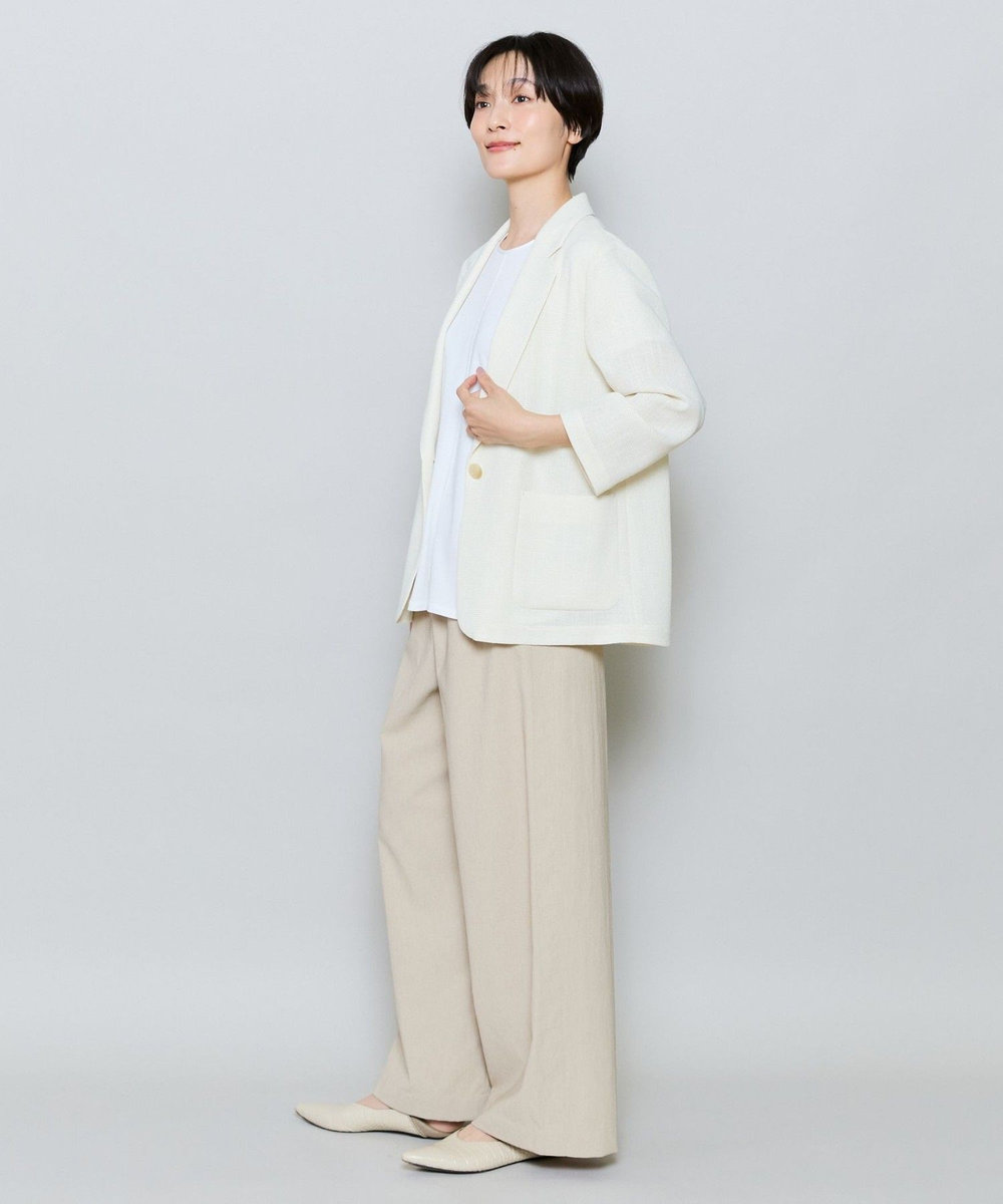 MOGA エアードライトロセミワイドパンツ ベージュ