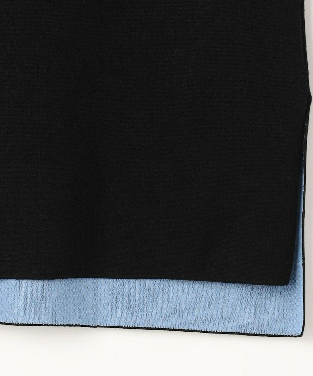 MOGA WOOLEN×AMOSSA ドルマンスリーブ配色ニット ブラック系その他
