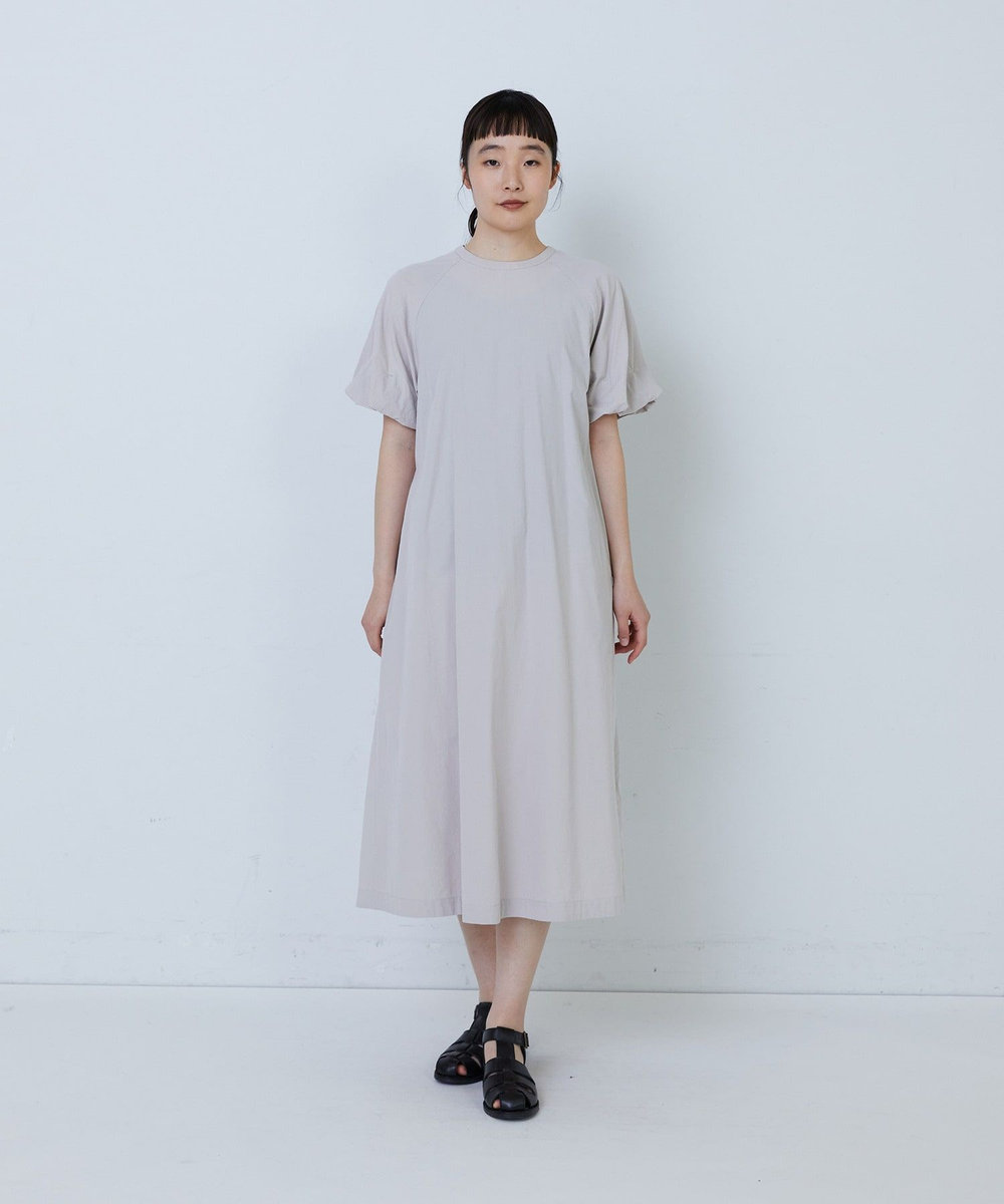 LOISIR 【MTサイズ有り】コットンワッシャーローンバルーンスリーブワンピース ベージュ系その他
