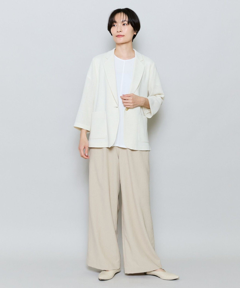 MOGA エアードライトロセミワイドパンツ ベージュ