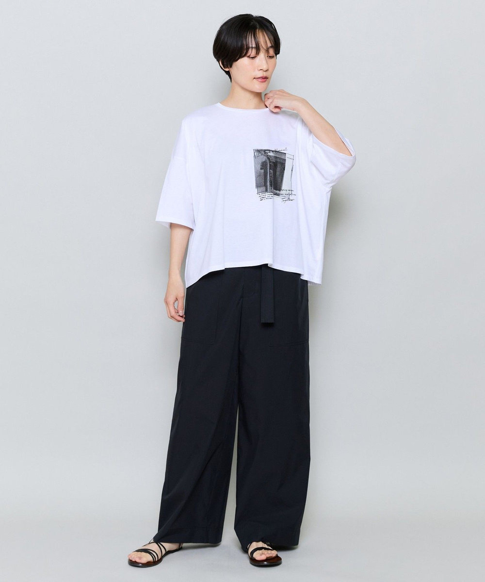 MOGA タイプライターバイオセミワイドパンツ ブラック