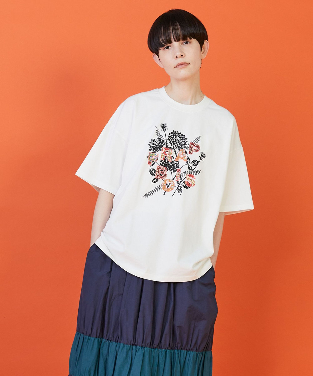 FRAPBOIS フラワーロゴＴシャツ ホワイト