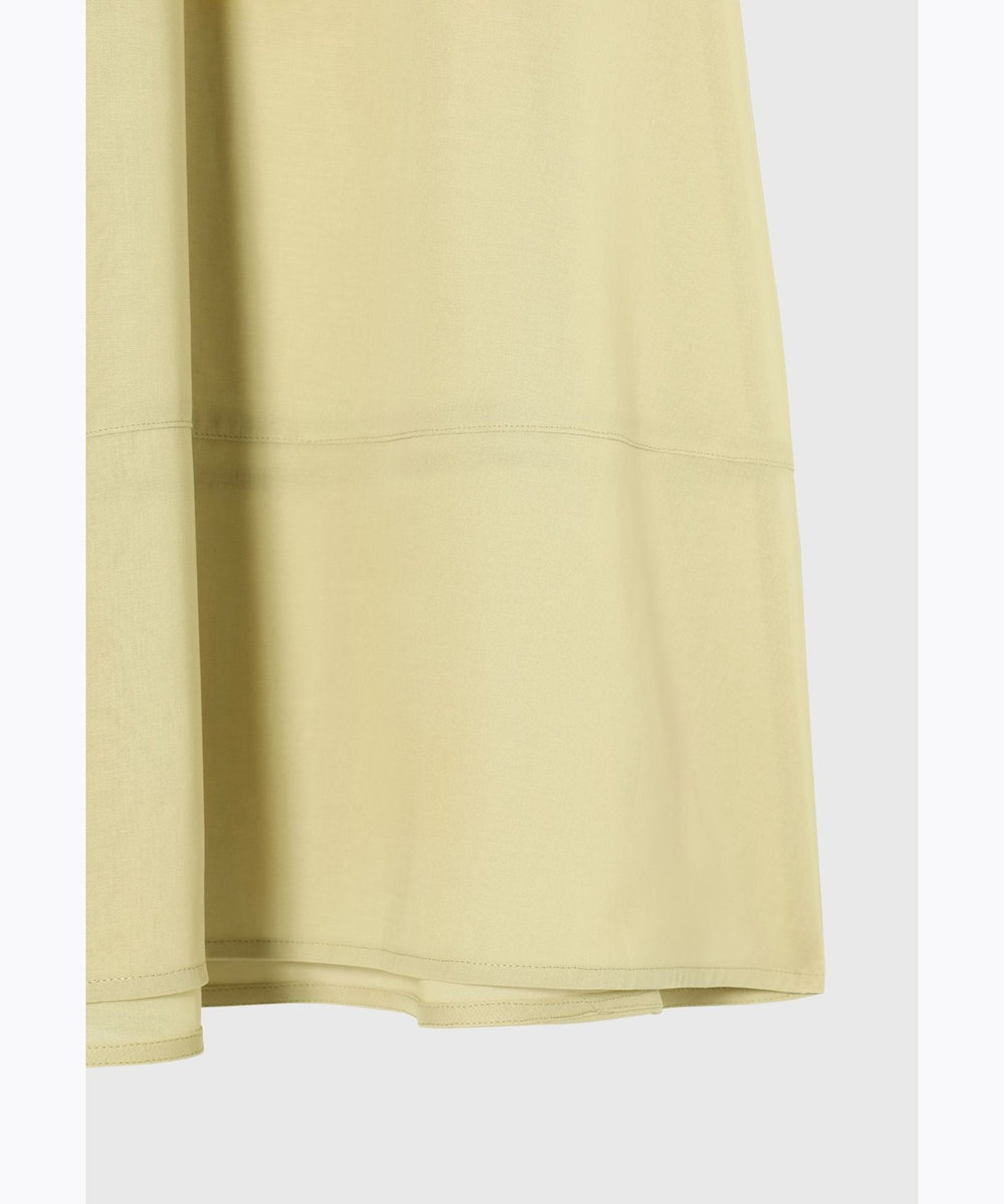 DÉPAREILLÉ VOILE PLEATS COLLAR NO SLEEVE BLOUSE / ボイルプリーツカラーノースリーブブラウス イエロー
