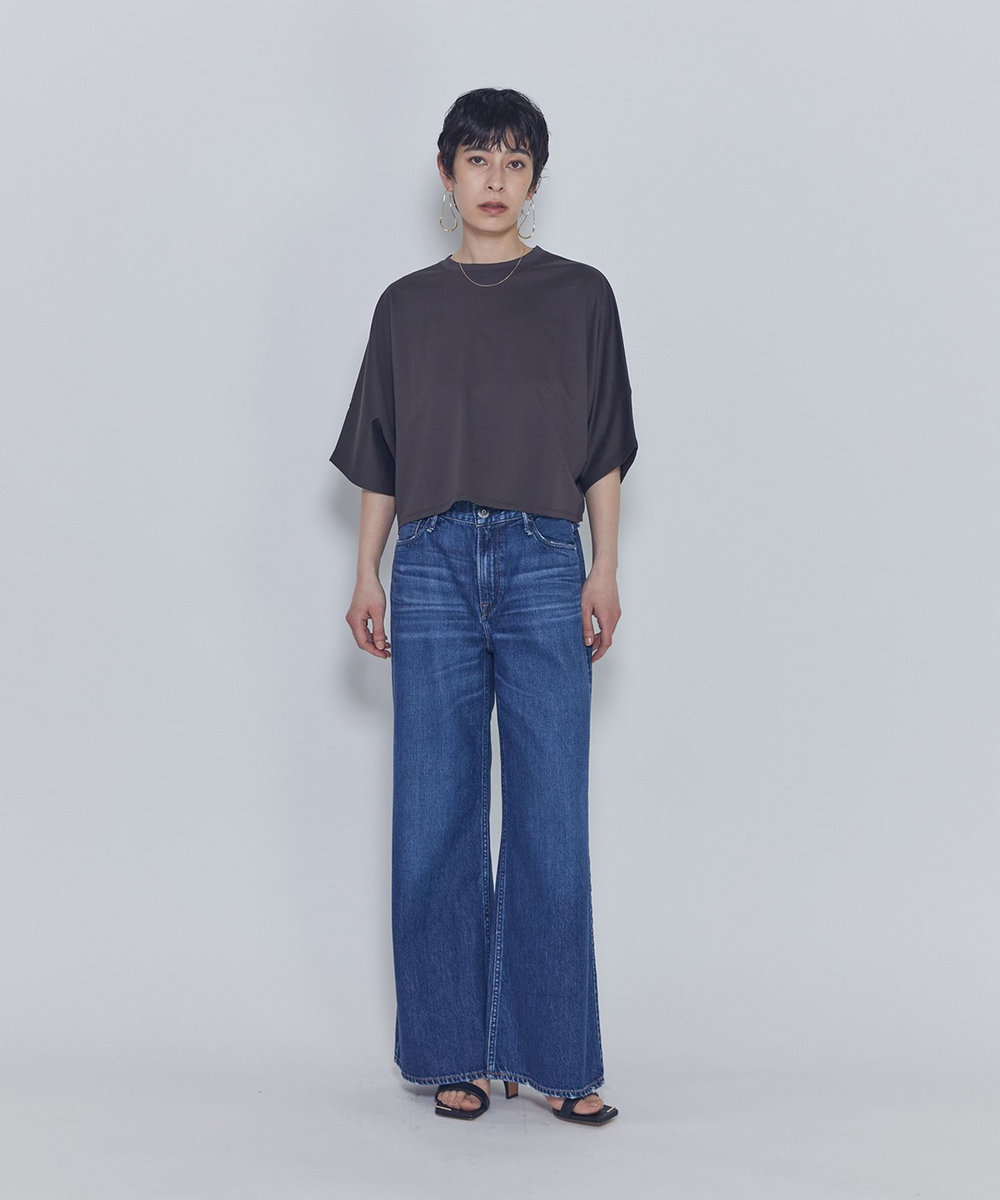 1er Arrondissement ハイゲージポンチクロップドＴシャツ ブラウン