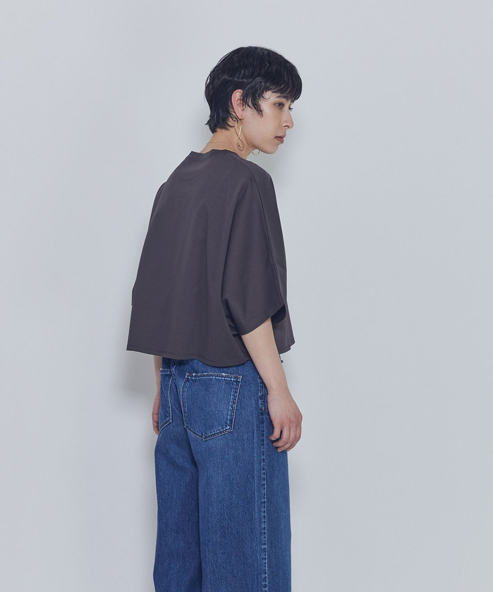 1er Arrondissement ハイゲージポンチクロップドＴシャツ ブラウン
