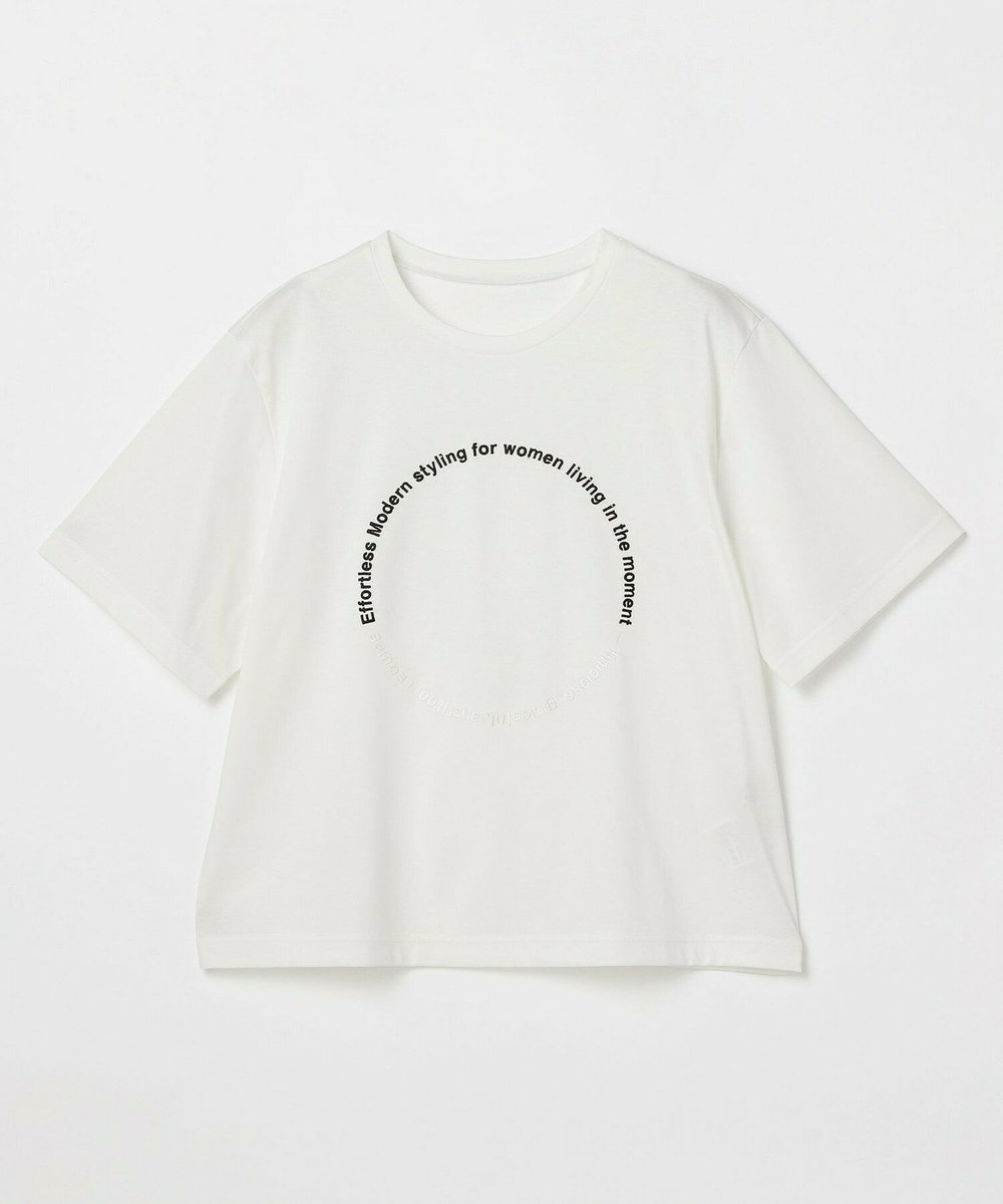 L'EQUIPE サークル刺繍Tシャツ ホワイト