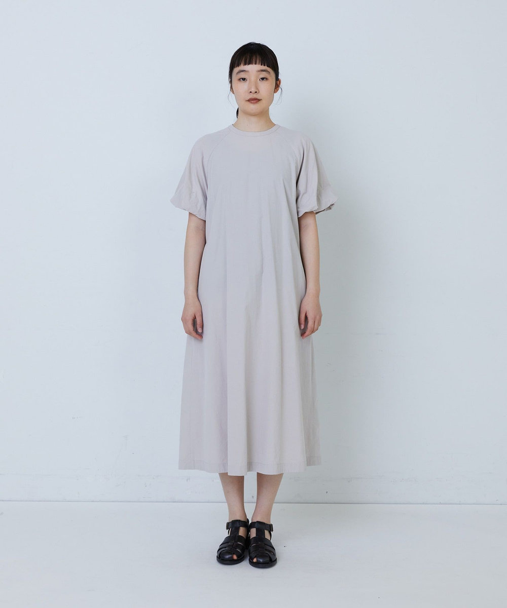 LOISIR 【MTサイズ有り】コットンワッシャーローンバルーンスリーブワンピース ベージュ系その他