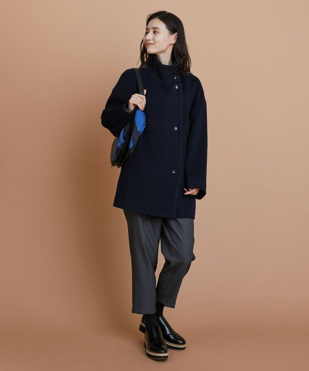 L'EQUIPE シャギーコート ネイビー