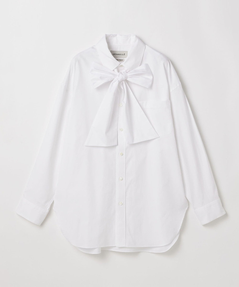 DÉPAREILLÉ BROAD BOW SHIRT / ブロードボウシャツ ホワイト