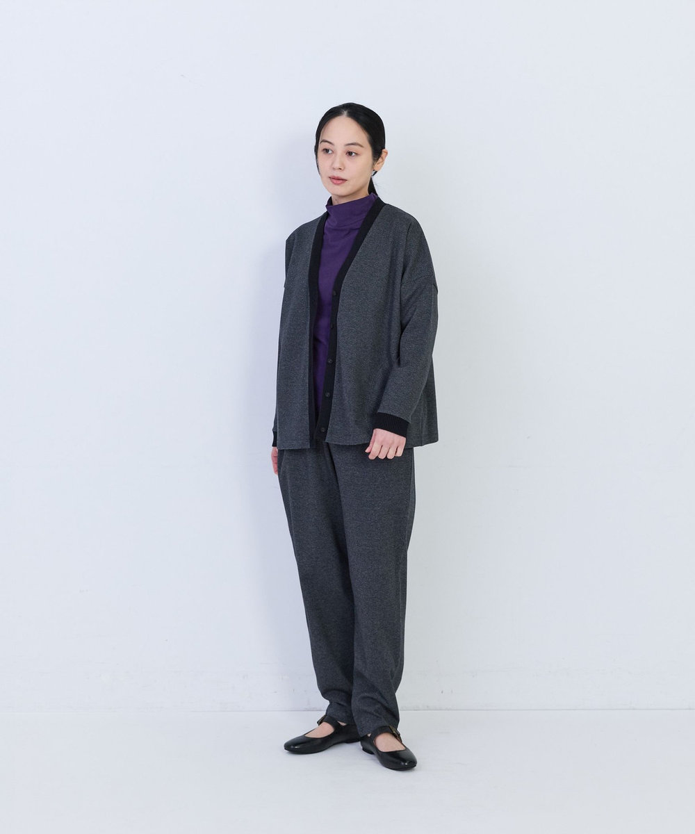 congés payés ADIEU TRISTESSE コットンポンチタックパンツ チャコールグレー