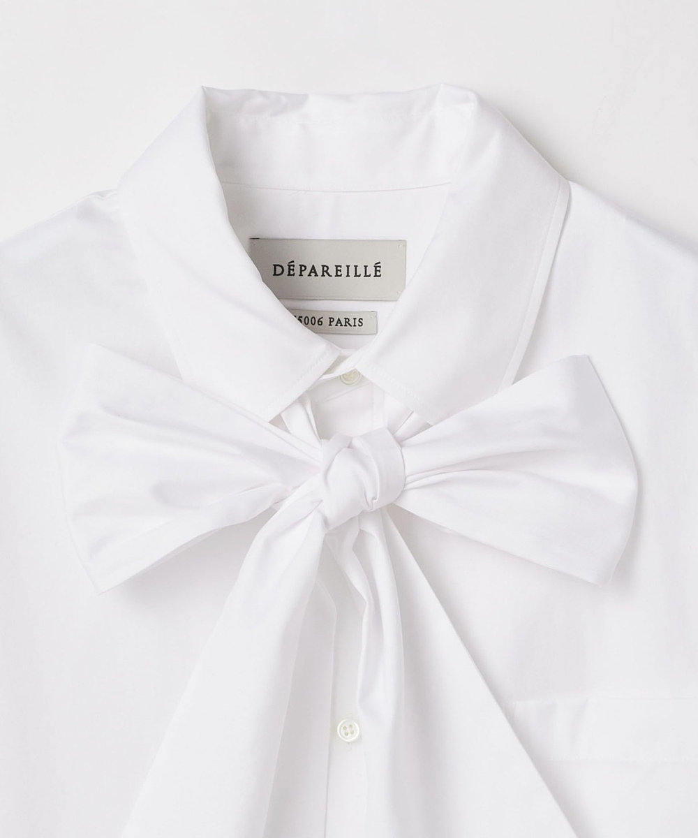 DÉPAREILLÉ BROAD BOW SHIRT / ブロードボウシャツ ホワイト
