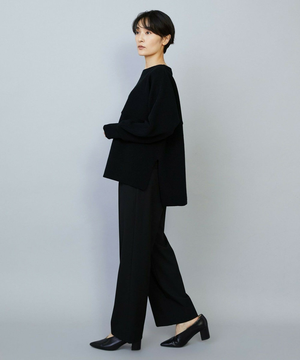 MOGA WOOLEN×AMOSSA ドルマンスリーブ配色ニット ブラック系その他