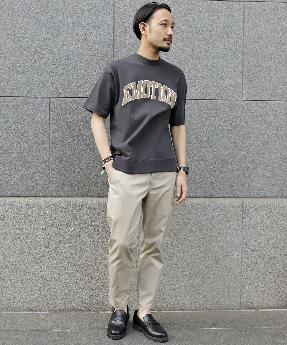 UNION STATION ヘビーウェイトカレッジTシャツ チャコールグレー