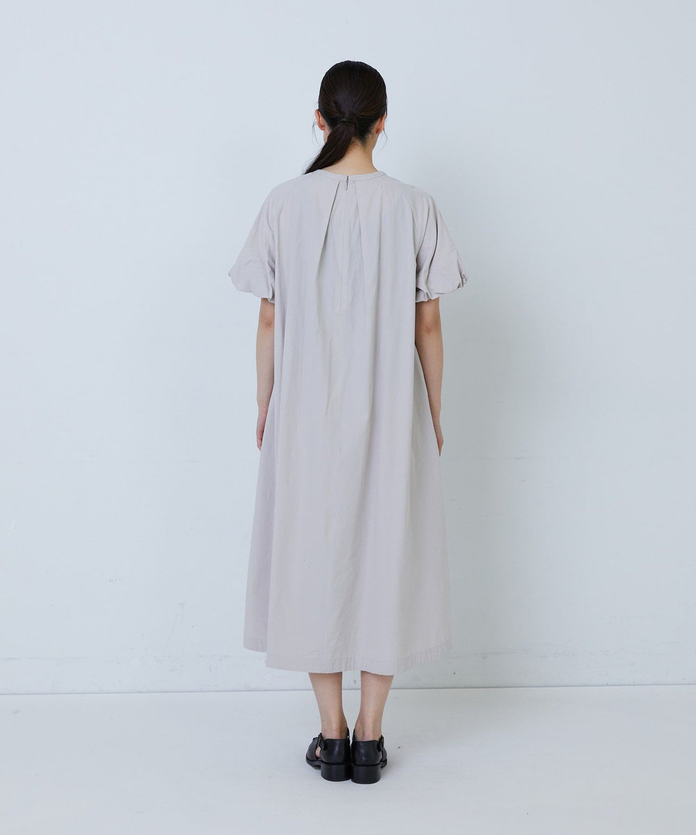 LOISIR 【MTサイズ有り】コットンワッシャーローンバルーンスリーブワンピース ベージュ系その他